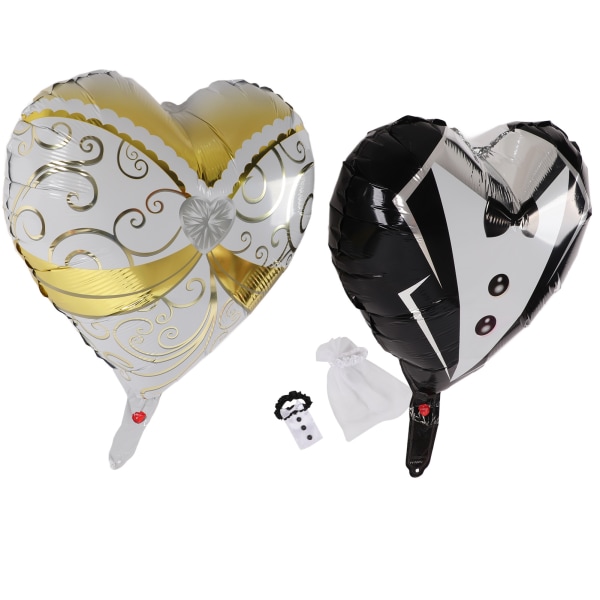 2 stk hjerteballoner Valentines røde romantiske kæmpe bryllupsballonpynt til jubilæumsfest