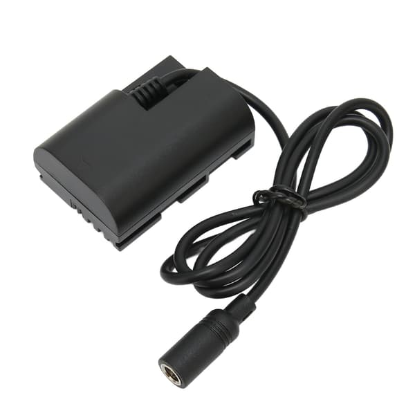 E6 DC-koblingssæt Sikkert fuld afkodning dummy-batteri med strømforsyningsadapter til 80D 70D 5D4 5d3 60D 100-240V US-stik