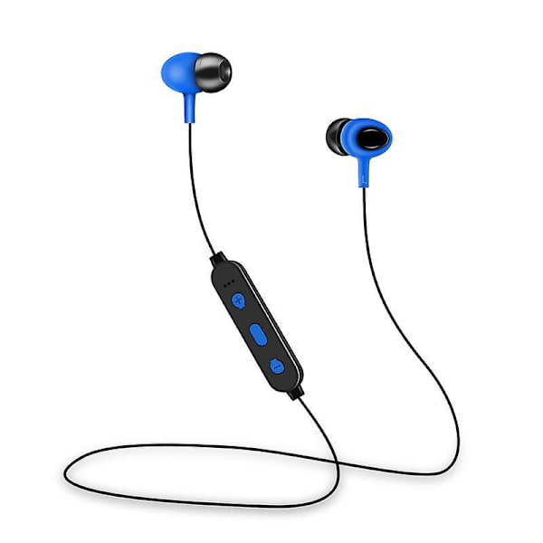 Bluetooth In-Ear Hörlurar med Brusreducering, Isolerande Mikrofon och Kontroller Blå Gul