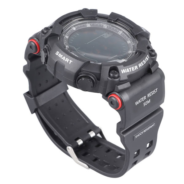 Herre digitalklokke LED-bakgrunnsbelysning multifunksjonell vanntett klokke med nedtakspedometer
