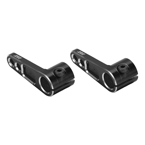 2 stk RC styrearm 25T anodisert behandling Nøyaktig størrelse Stabil ytelse Liten lett servohornarm for RC biler Svart