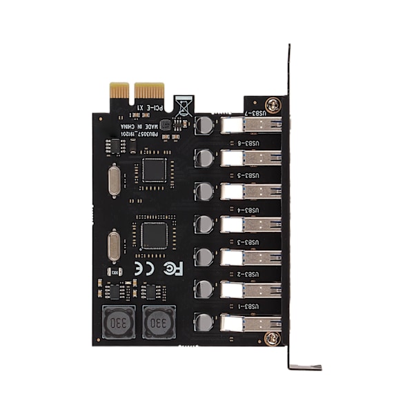 PCIE til USB 3.0 udvidelseskort 5 Gbps højhastigheds 4A strømforsyning VIA Chip PCB med 7 USB3.0 porte til Windows