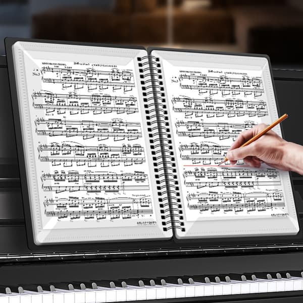 Musikk-tema perm A4 vanntett ABS for piano gitar musikkinstrument tilbehør
