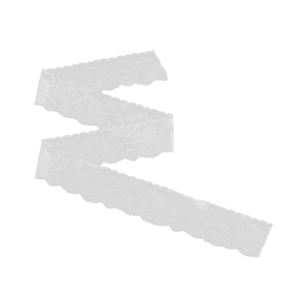 10 meter spetsband 5 cm bred vit enkel rad blommig nylon för tidningsurklipp stickkläder