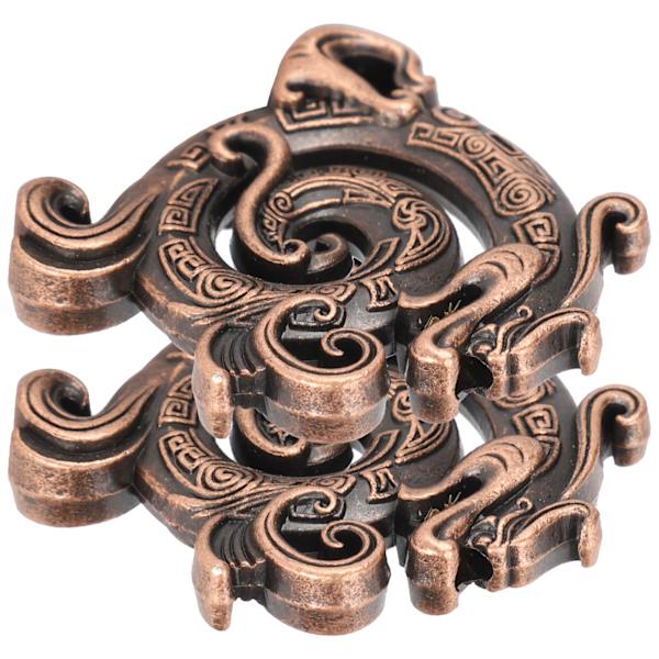 2 st rökelsehållare för pinnar Sandelträbrännare Legering Meditation Yoga Drakformade prydnader (röd)