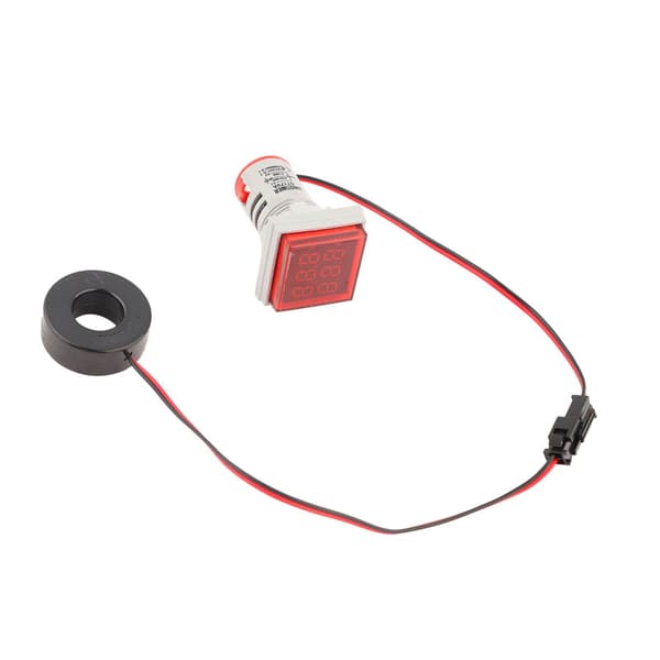 LED Digitalt Display AC Spenning Strømmåler Indikator 22mm 0-100A Måler Indikator (rød)