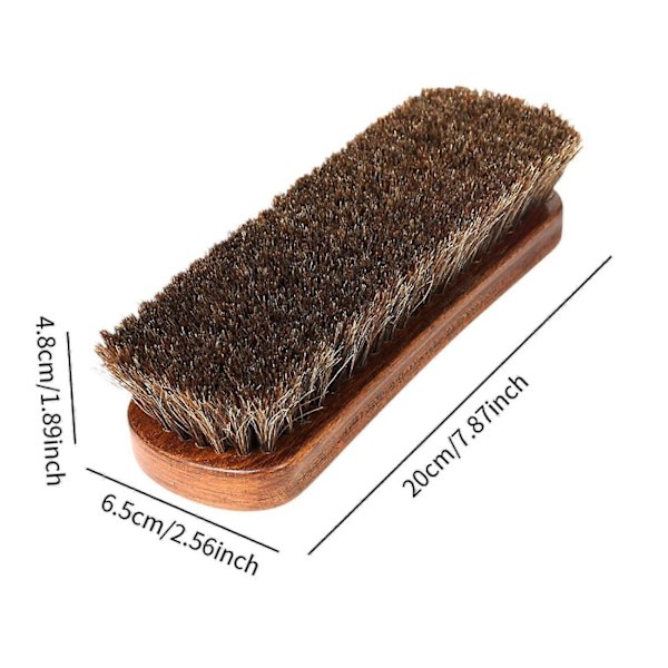 Nahkainen puhdistusharja kenkäharja kiillotusharja saappaiden kiillotukseen kengänkiillotus 17cm x 5.5cm x 3.9cm 20cmx5.5cmx3.9cm