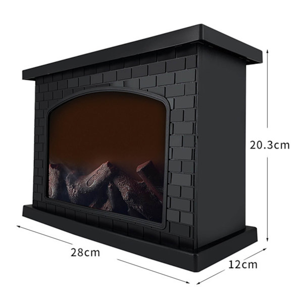 LED Simuleret Pejs Lys Retro Jul Elektrisk Pejs Lampe til Stue Gårdhave Balkon Park 789 Simuleret Carbon Flame