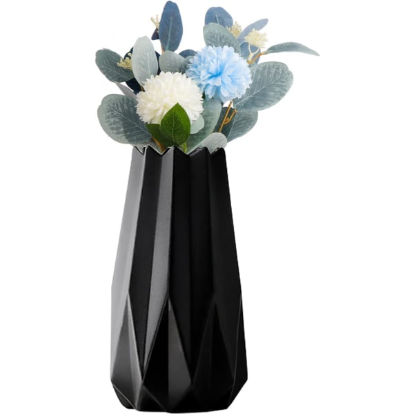 Pampas græskeramisk vase Håndlavet geometrisk vase hvidguld A A