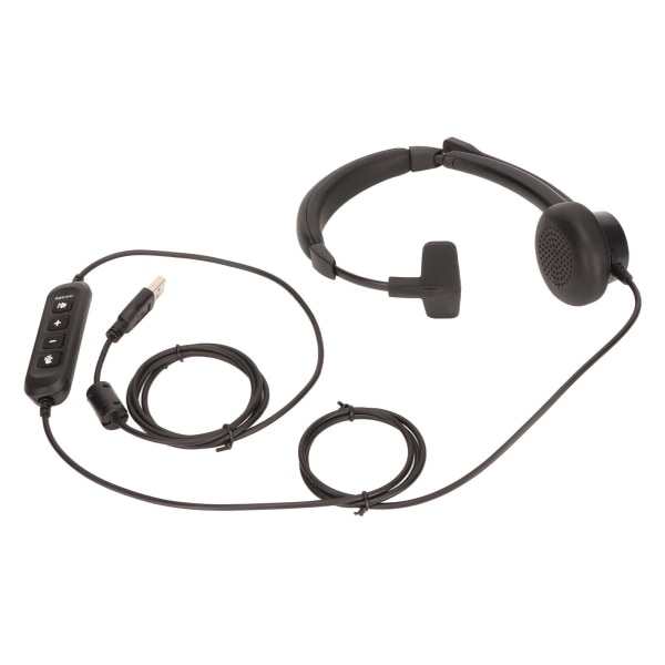 Call Center Headset ENC Active Noise Cancellation Single Ear Customer Service Hodetelefon med mikrofon for kontor