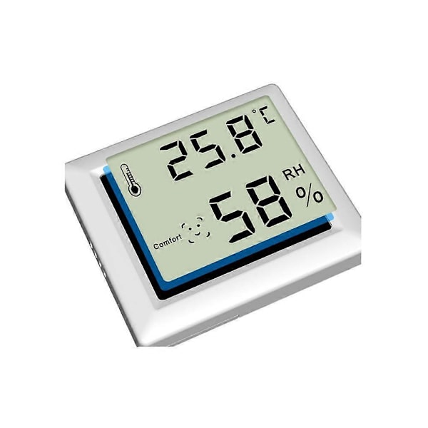 Elektronisk hemtermometer, våt och torr, för babyrum, med digital display, för väggmontering.