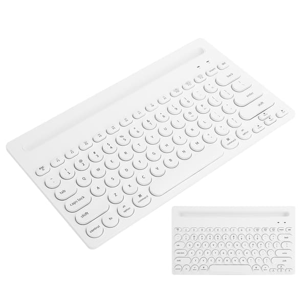 Ajazz Trådløst Tastatur Bluetooth 2.4G 2-Tilstand Gaming Kontor Computerudstyr 320iHvid