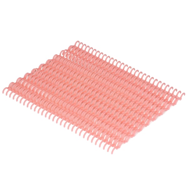 10 stk. Binderyg 30 huller 12 mm diameter DIY klippbar plast A4 Wire Binding Spines til skolekontor lyserød