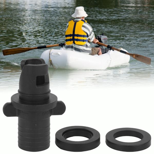 Kajak Air Valve Connector Black Boat Valve Adapter Inflation Surfboard tilbehør