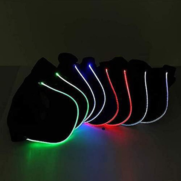 Blå LED-baseballcaps – Blinkende lysopphette for menn, festivallue for TikTok-festantrekk, glødende golfhatt og Rave-tilbehør
