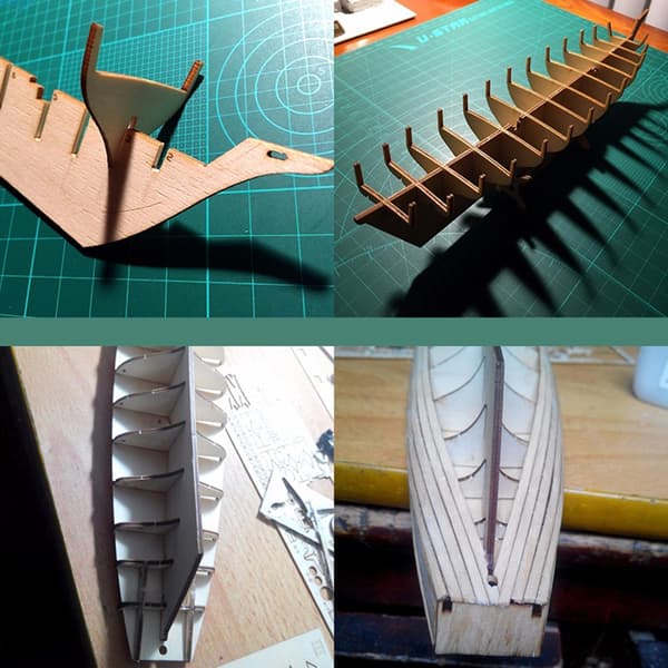 Tre Seilbåt Skip Kit Hjem DIY Modell Dekorasjon Båt Gaver Leker for Barn