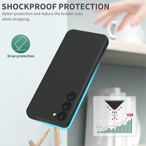 Flytende Silikon Deksel Kompatibelt med Samsung Galaxy 23 Deksel, Støtsikker Full Kroppsdeksel for Hver Linse for Samsung Galaxy 23