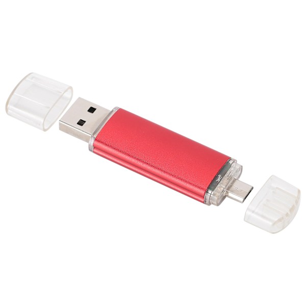 2 i 1 USB Flash Drive OTG U Disk Memory Stick Pen Høj Kapacitet Dataopbevaring Rød 8GB