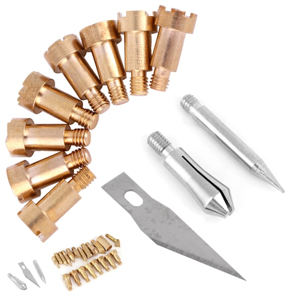 23PCS Craft vedeldande pennspetsar Stencillödning Pyrography Working Carving