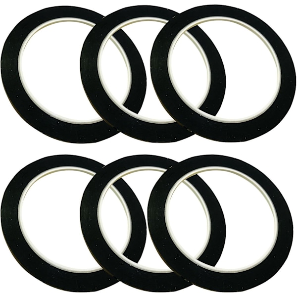 6 ruller 3mm bred 1/8 tommers grafisk tape selvklebende whiteboard tape diagram linje rutenett merking tape artist tape 108 fot lang tape p