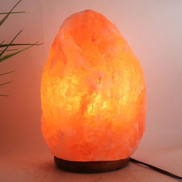1 stk Naturlig Himalaya Saltlampe (1-2 kg, referansedimensjon: 8 cm i diameter, 15 cm i høyde)