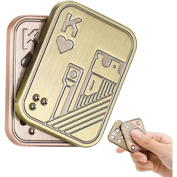 Magnetisk Metall Fidget Leksak - Poker Push Card Slider, Stressavlastande Leksak, Mäns EDC Haptic Mynt, Kontorsgåva