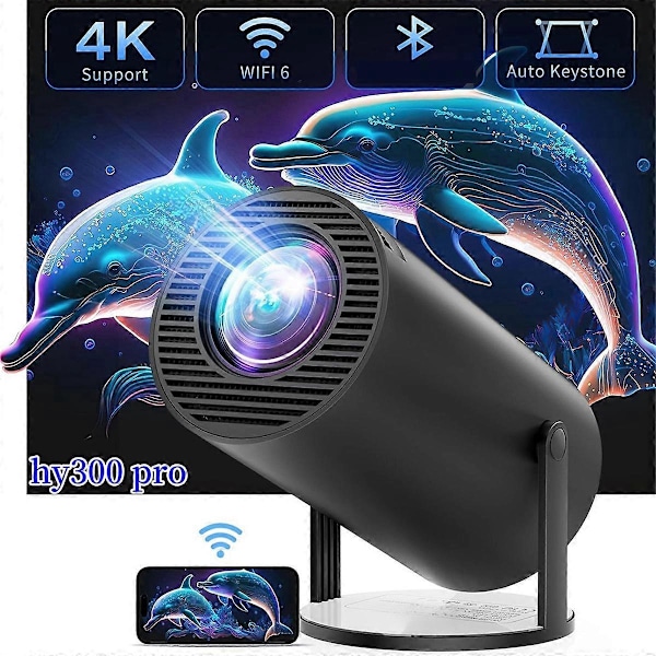 Projektor 4K Android 11 Wifi6 Bluetooth 5.0 260 ANSI Lumen EU-kontakt