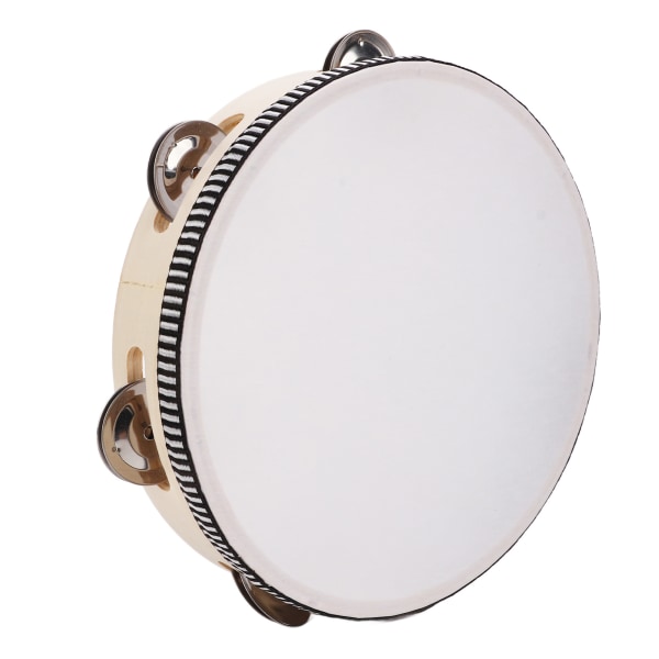 Tambourine Double Row 8in Percussion Jingles Hand Instrument for Party Performance