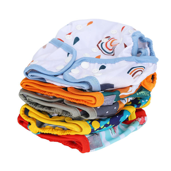5 stk. Baby stofble bleer covers justerbar vaskbar genanvendelig til baby piger og drenge