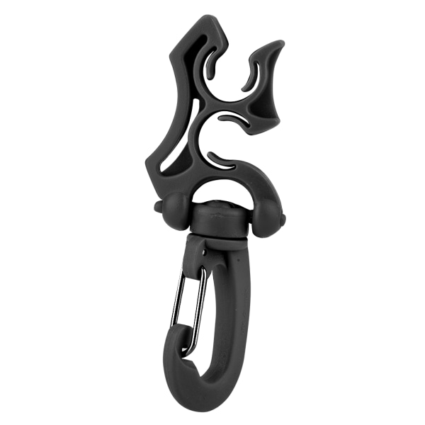 Scuba Diving Dobbel BCD slangeholder Clip Regulator Holder Spenne Krok for snorkling (svart)