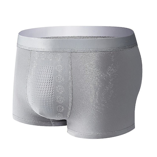 Magnetisk Energifelt Terapi Herre Boxer Briefs, Sæt med 6 2XL -1stk Lysegrå