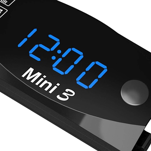 Digital Motorcykel Tacho - Universal Motorcykel Tacho, 6V-30V Motorcykel Elektronisk Ur Termometer Voltmeter IP67 Vandtæt Støvbestandig W