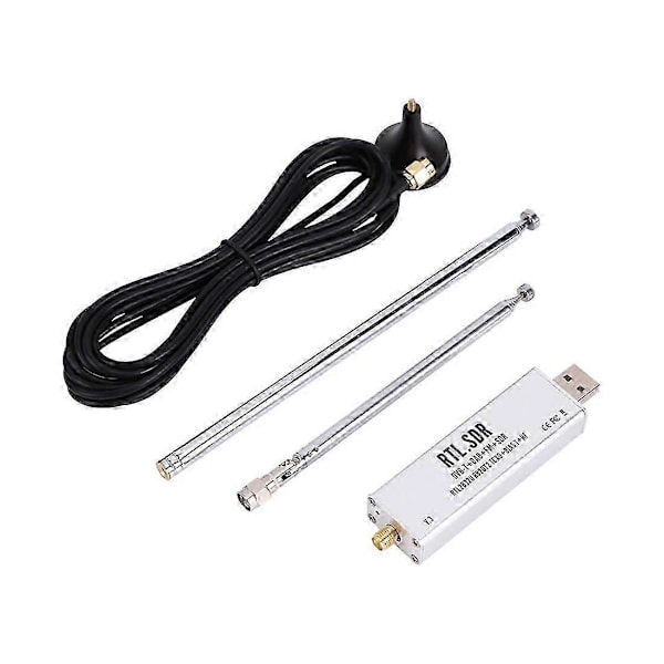 RTL SDR Modtager V3 RTL2832U 0.1MHz-1.7GHz TCXO SMA Modtager med Antenne