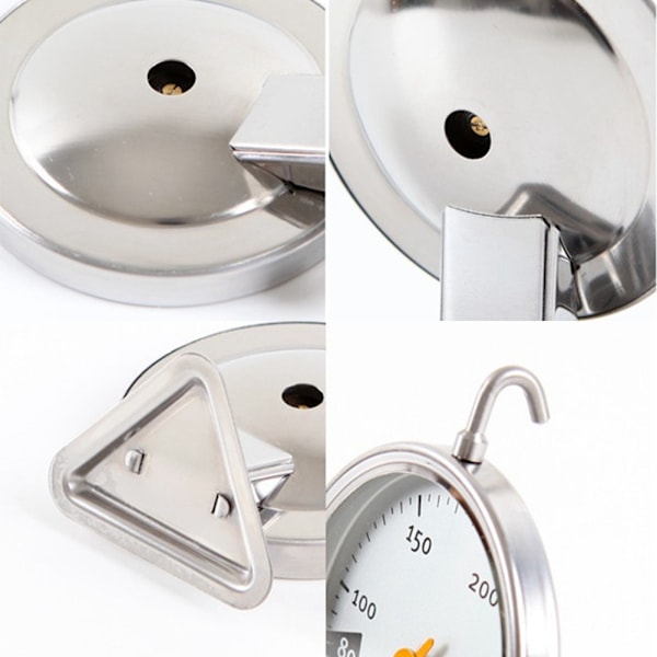 Termometer i rustfritt stål for ovn, stående skive, kjøkkenredskap for baking, 50-280 grader Celsius