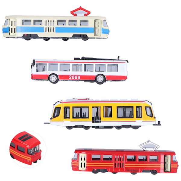 Højhastighedstog Bus Model Tilbage Træk Køretøj Samling Model Legetøj til Børn (C Gruppe)