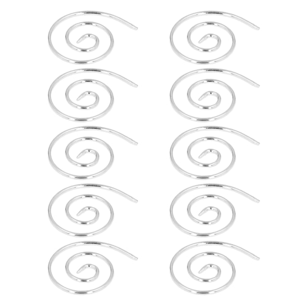 10 st spiral stickningsnålar i rostfritt stål, praktiska cirkulära sjalnålar, syverktyg för tyg, kofta, silver