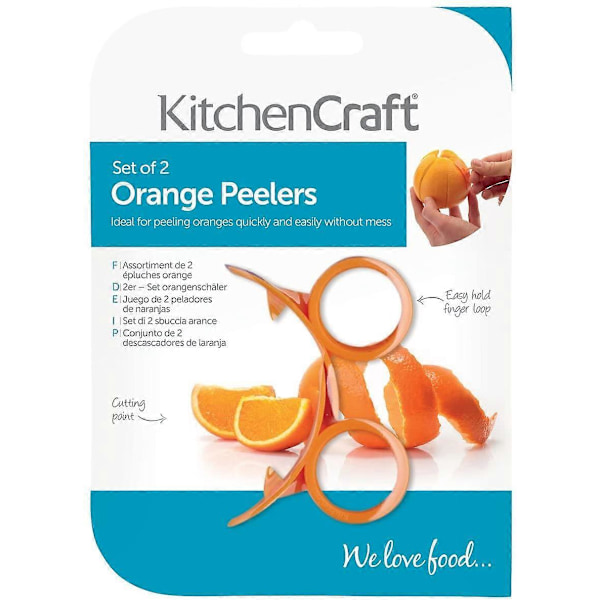 Apelsinskalare Set, Plast, Orange, Set om 2