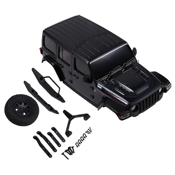 Kaross Kaross Mini Z Mini-Z för 1/24 Axial SCX24 RC Bildelar Svart