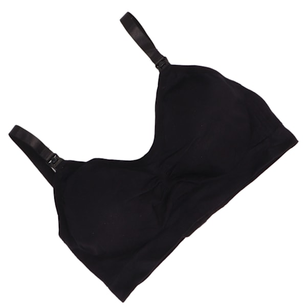 Svart amme-BH håndfri 3 bryst nylon amme-BH med justerbare skulderstropper for hjem XXL