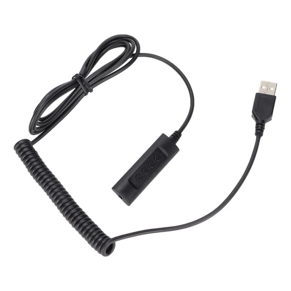 Telefonheadset med ledning, ensidigt hovedtelefon til kontor, forretning, kundeservice, sort