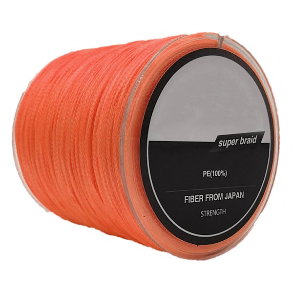 300m PE Fiske Linje Karpfisk 4 Strängar Flätad Anti Bite Linje för Reservoar Lure Fiske Orange1