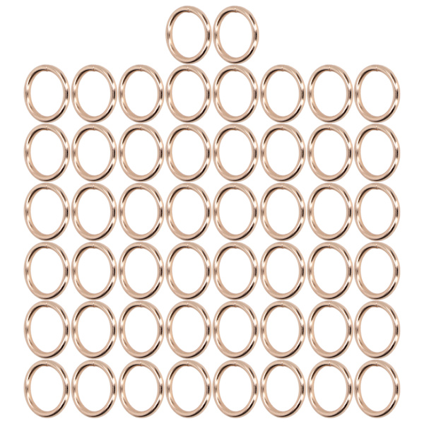 50 stk. metalringe 20x3mm jern elektroplettet robust holdbar bred anvendelse udsøgte o-ringe guld