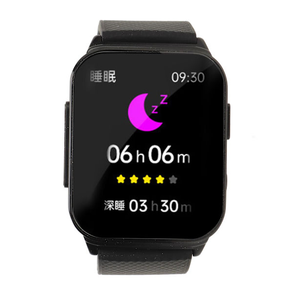 Blodsockermätare Smartwatch 1,83 tum färgskärm IP67 Vattentät Temperatur Hjärtfrekvens Blodsockerövervakning Sport Smartwatch för män kvinnor Svart