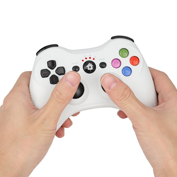 Trådløs Bluetooth-spilkontroller uden forsinkelse behageligt greb Gamepad til PS3 (hvid)