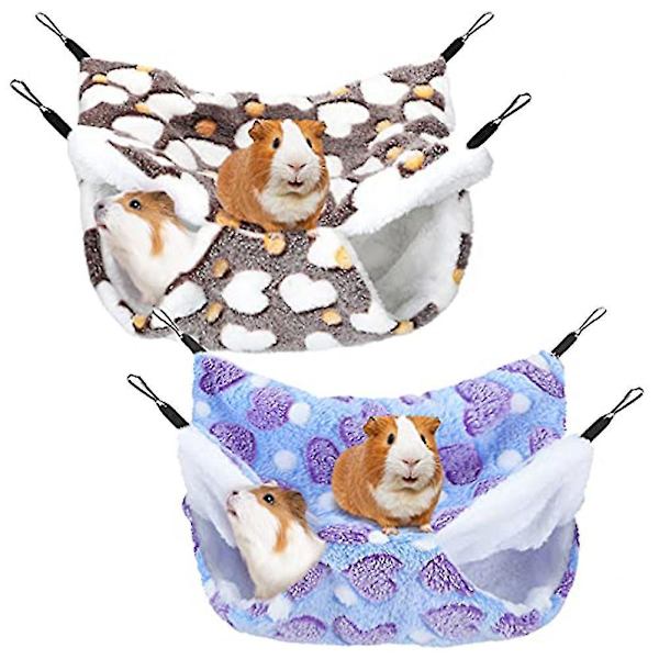 Mysig hängmatta säng för marsvin, råtta, iller - 2-pack