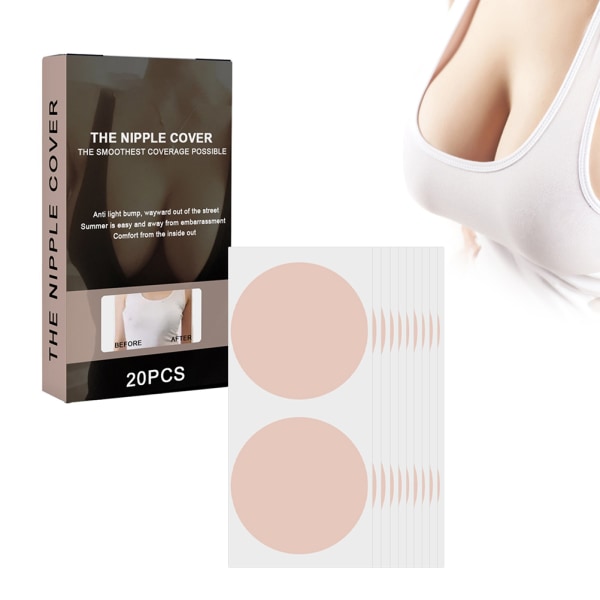 20 stykker brystvortebetræk til kvinder piger Genanvendelige usynlige brystvorter klistermærker klæbende silikone kager