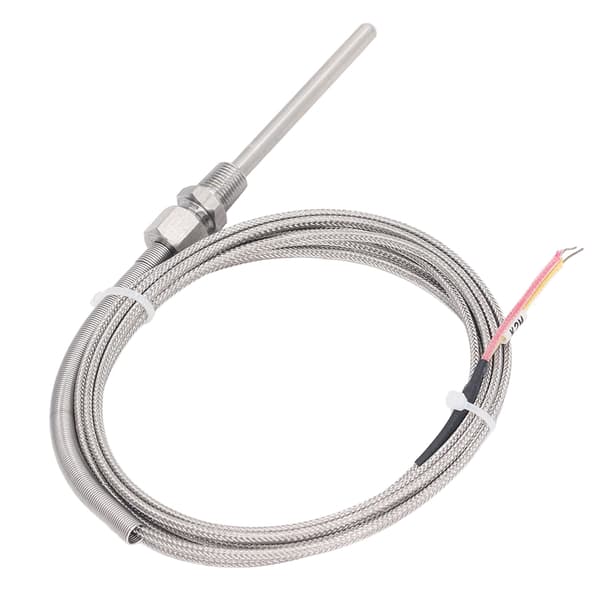 K-typ termoelement 1/8 tum NPT 2M linje justerbar fjäderlängd exponerad isolering temperatursensor