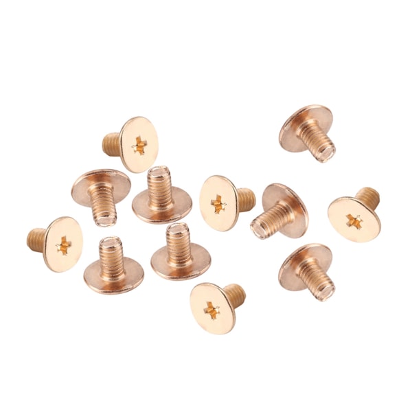 10 stk messing nitte studs skrue tilbage runde hoved ring Leathercraft tilbehør