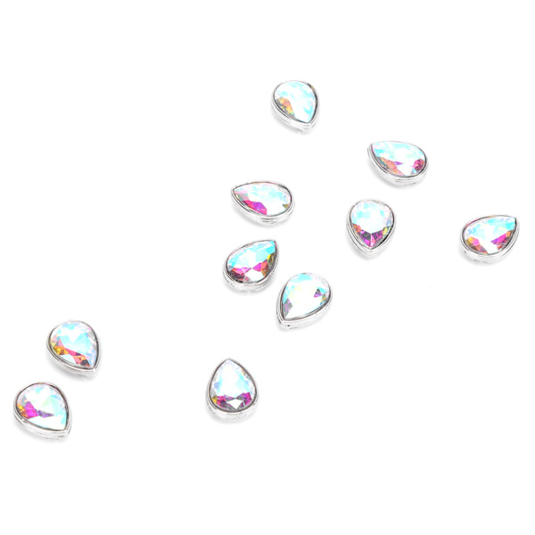 10 st Rhinestones Patchable Stylish Bright Edged Claw Rhinestone för DIY Hand‑Made DekorationAB Färg