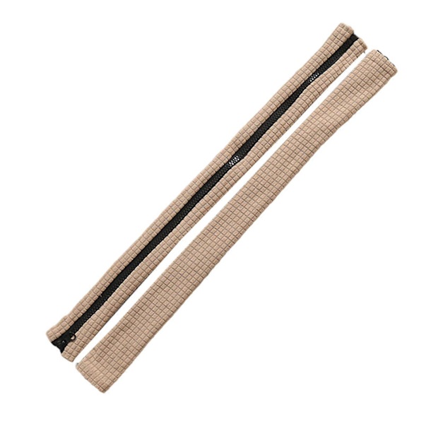 2 x Armstödsskydd Stretch Dragkedja Mode för Datorstol Fåtölj Champagne